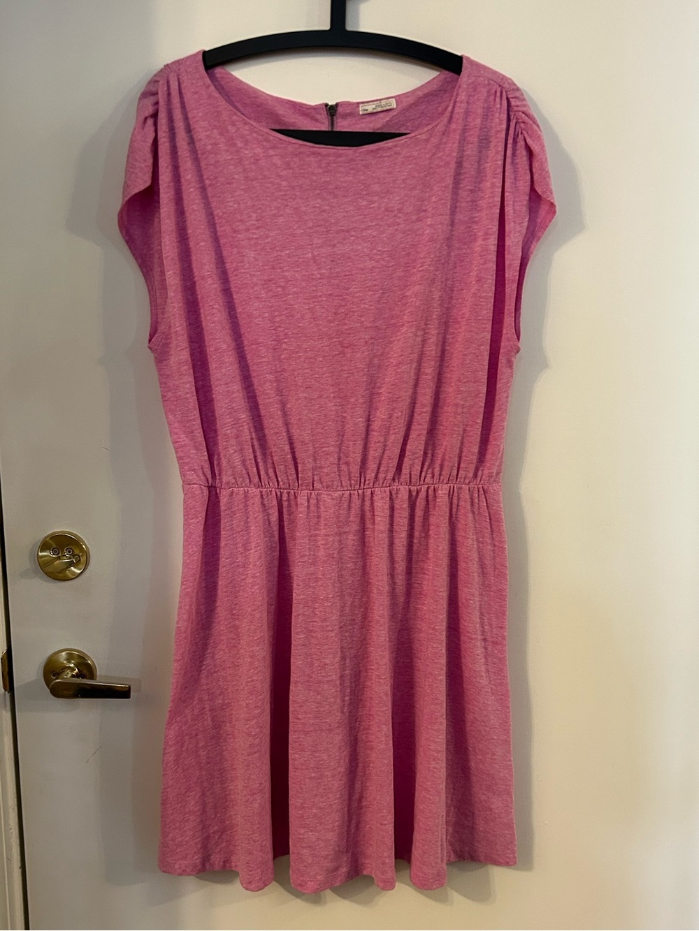 GAP Women’s 2013 Neon Magenta Jersey Gathered-Waist Casual Dress